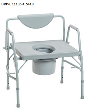 Load image into Gallery viewer, Drop Arm Commode Bariatric B804