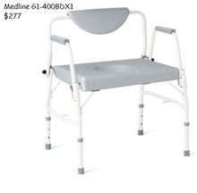 Load image into Gallery viewer, Drop Arm Commode Bariatric B804