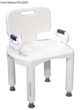 Load image into Gallery viewer, https://www.drivemedical.com/ca/en/products/bathroom-safety/bath-benches-and-stools/premium-series-shower-chair-with-back-and-arms/p/285-1
